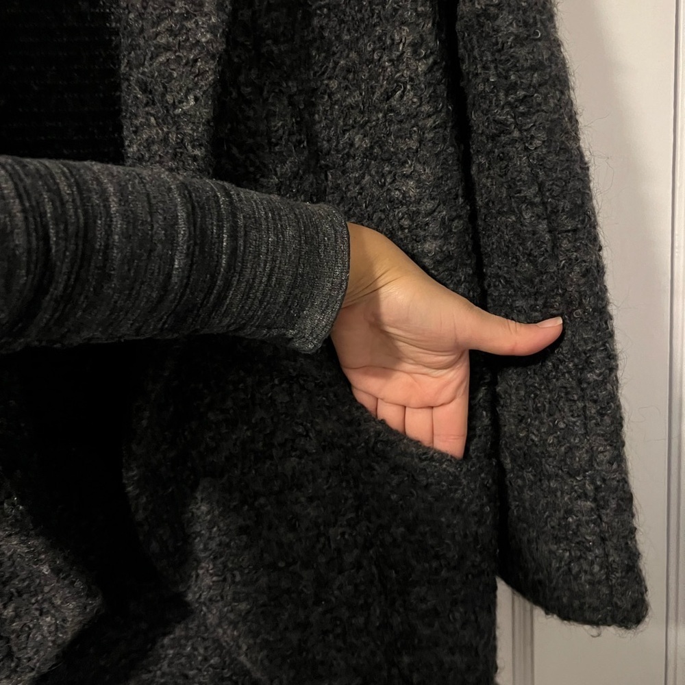 Aritzia Wilfred | 4 | wool mohair alpaca boucle knit shawl cardigan - Picture 5 of 7